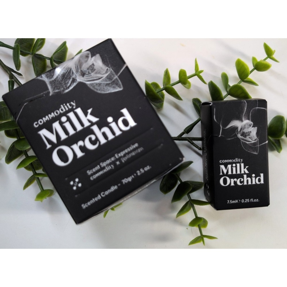 NIB EXPRESSIVE LOT 2🩷Commodity Milk Orchid Scented Candle 2.5oz & Perfume .25oz